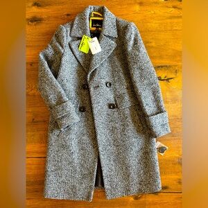 Sam Edelman Notch Collar Tweed Coat XS NWT
